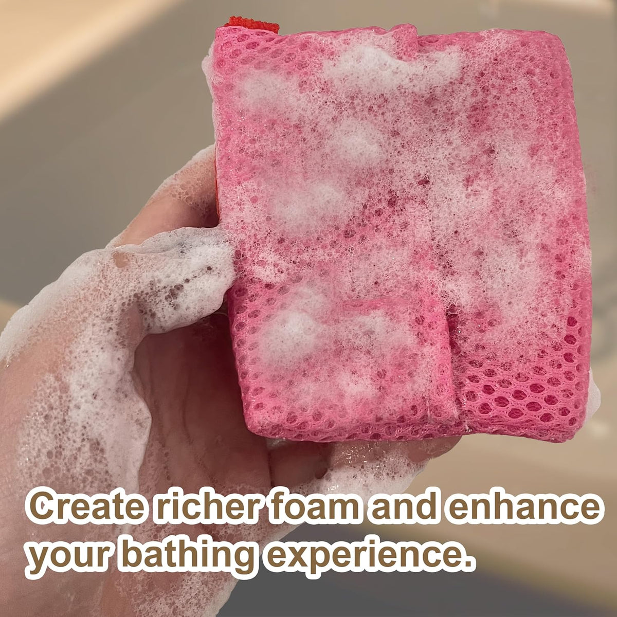 2 Pack Soap Bag Different Roughness Deep and Gentle,Bar Soap Pouch Saver Pocket,Body Scrubber