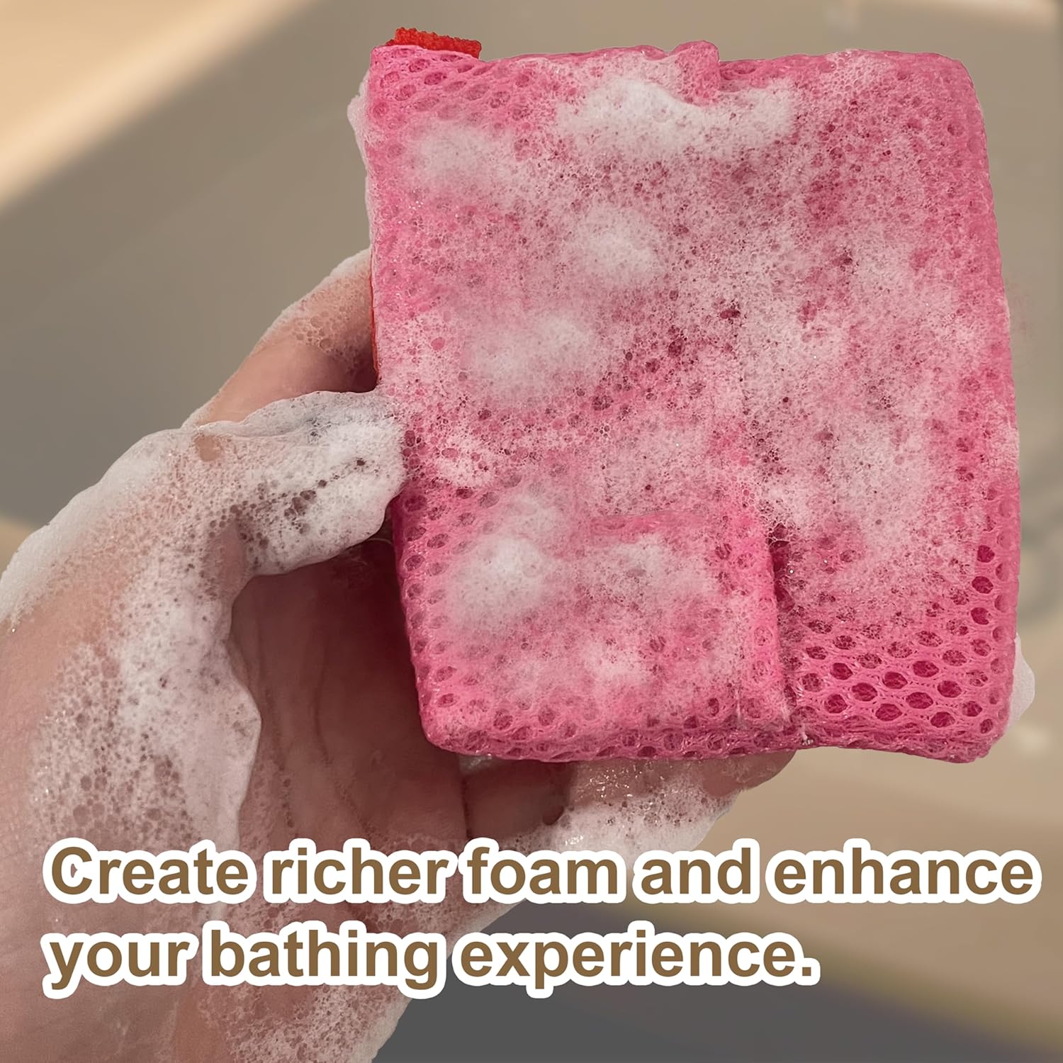 2 Pack Soap Bag Different Roughness Deep and Gentle,Bar Soap Pouch Saver Pocket,Body Scrubber