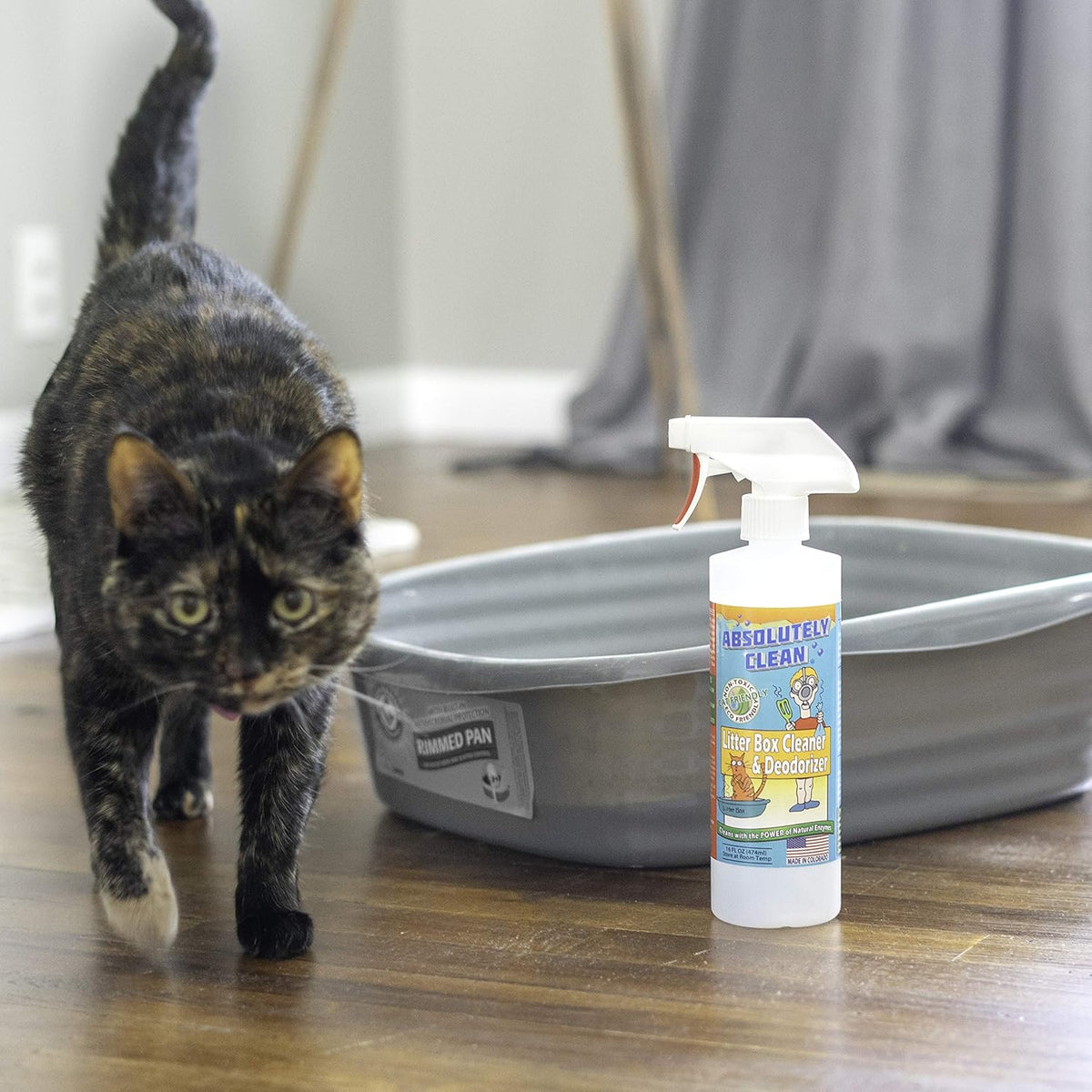 Absolutely Clean Litter Box Cleaner and Odor Eliminator, Eliminate Odors Quickly, Neutralizes Urine