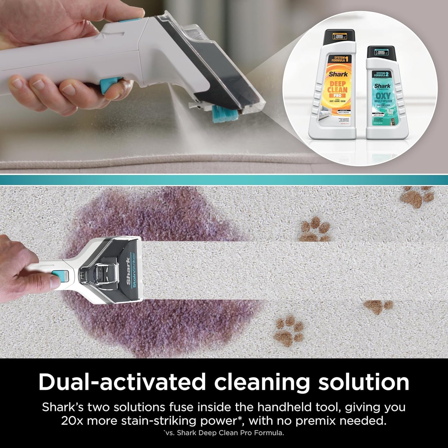 Shark CarpetXpert with StainStriker Upright Carpet, Area Rug & Upholstery Cleaner with Pet Mess