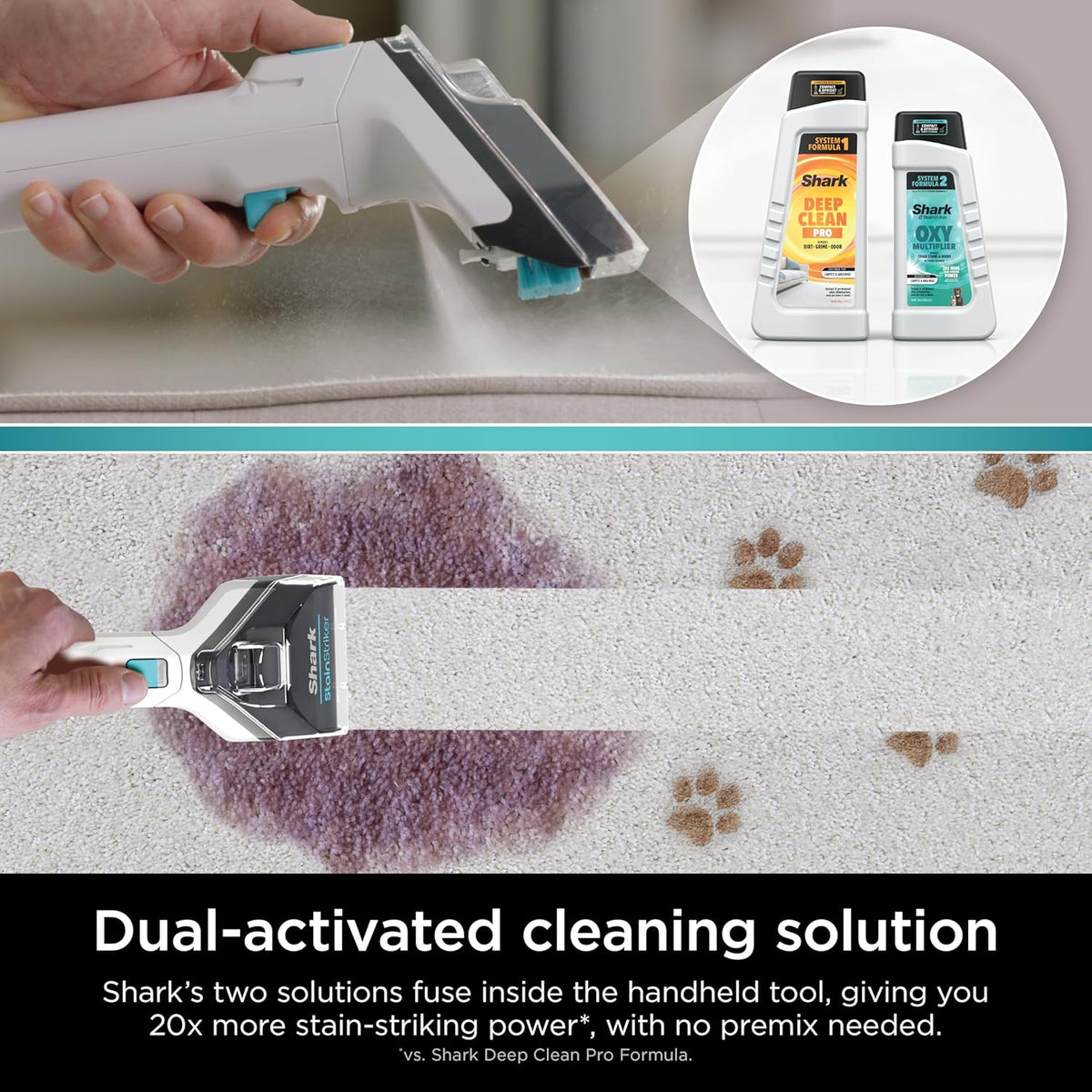 Shark CarpetXpert with StainStriker Upright Carpet, Area Rug & Upholstery Cleaner with Pet Mess