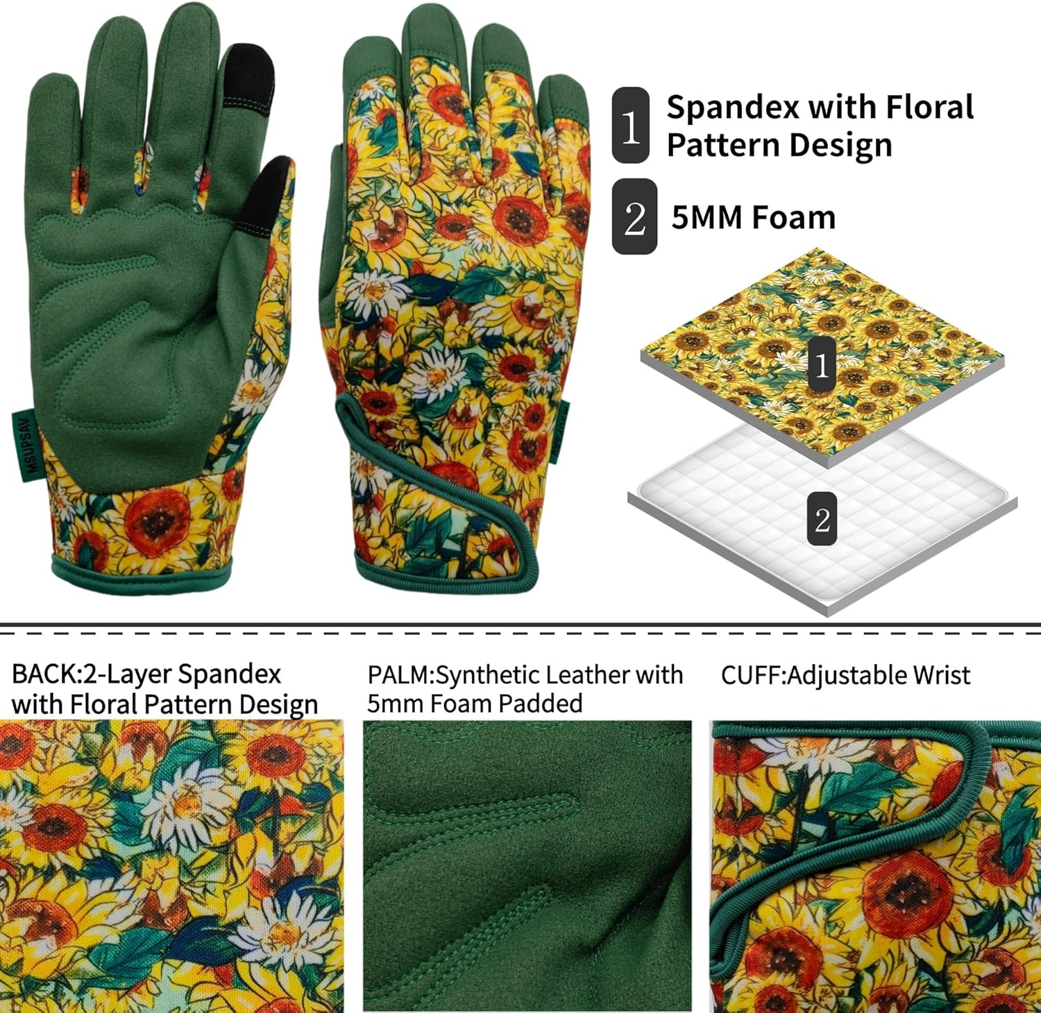 Thorn Proof&Puncture Resistant Gardening Gloves with Grip,Garden Gloves for Women, Leather Work