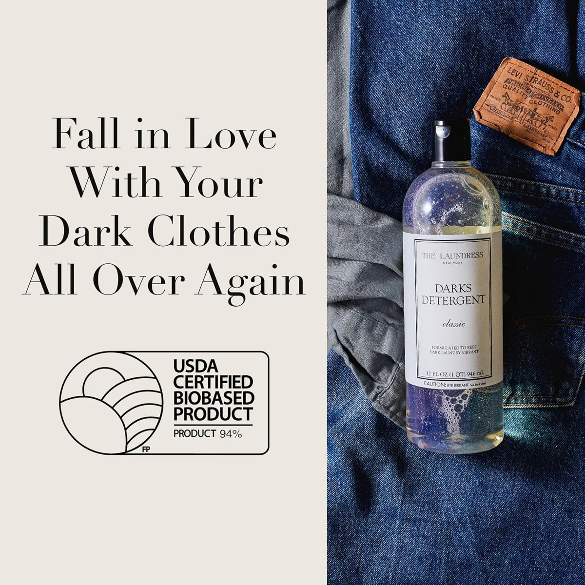 The Laundress Darks Detergent, Concentrated Laundry Detergent Liquid, For Rich Vibrant Colors