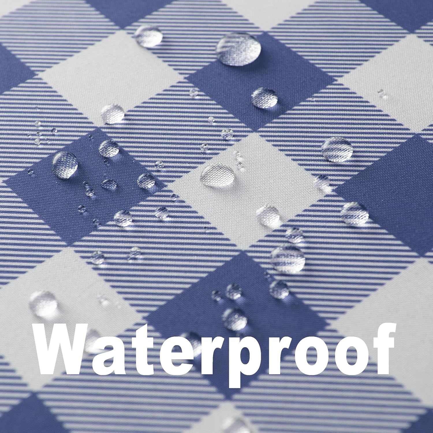 Classic Gingham Plaid Tablecloth Fabric - Rectangular 58x102 Inch Water Resistant Checked Table