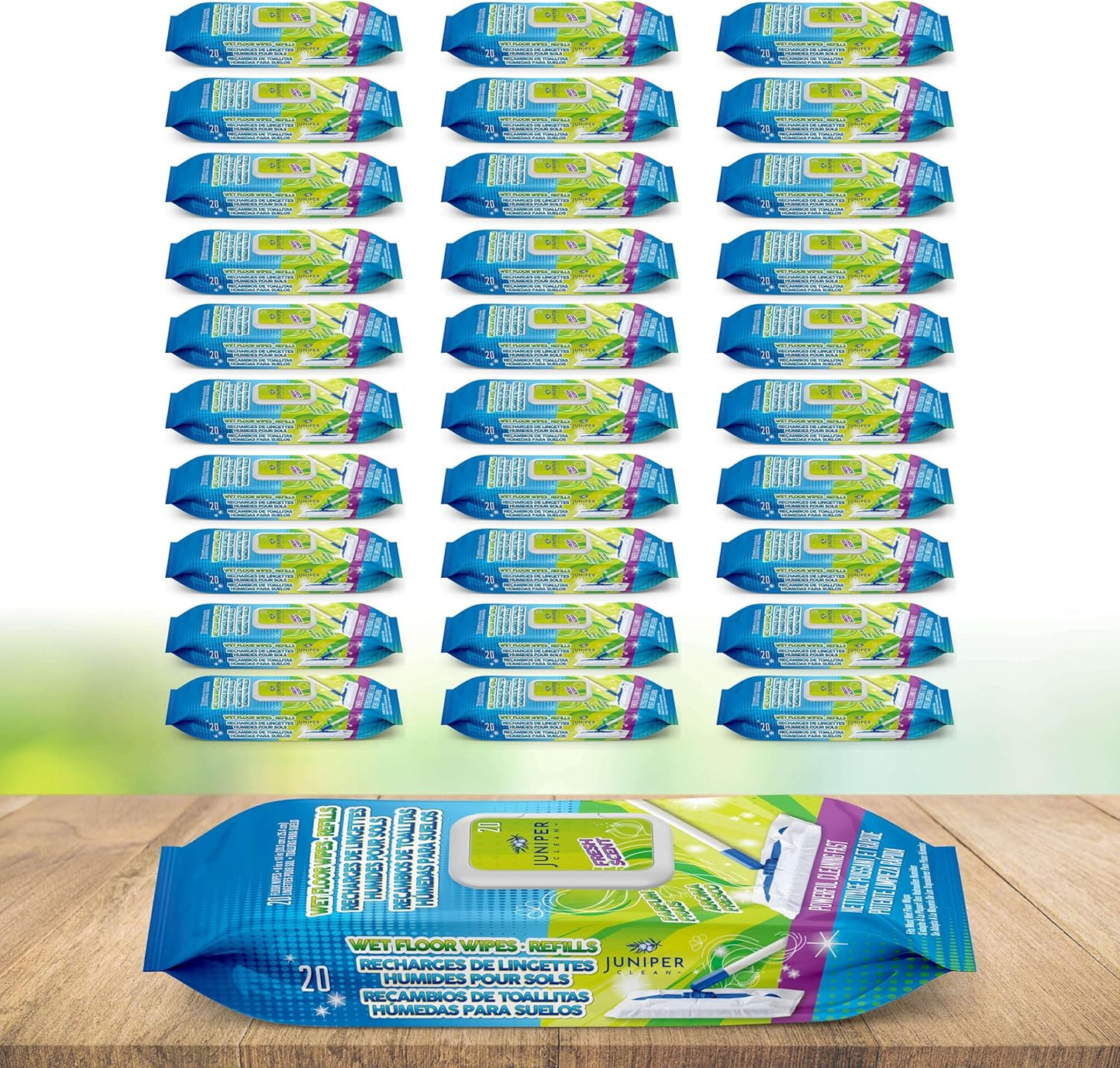 Wet Floor Wipes, Multi Surface Floor Cleaner Wet Mop Pads Fit Swiffer Sweeper Mop, Fresh Scent &