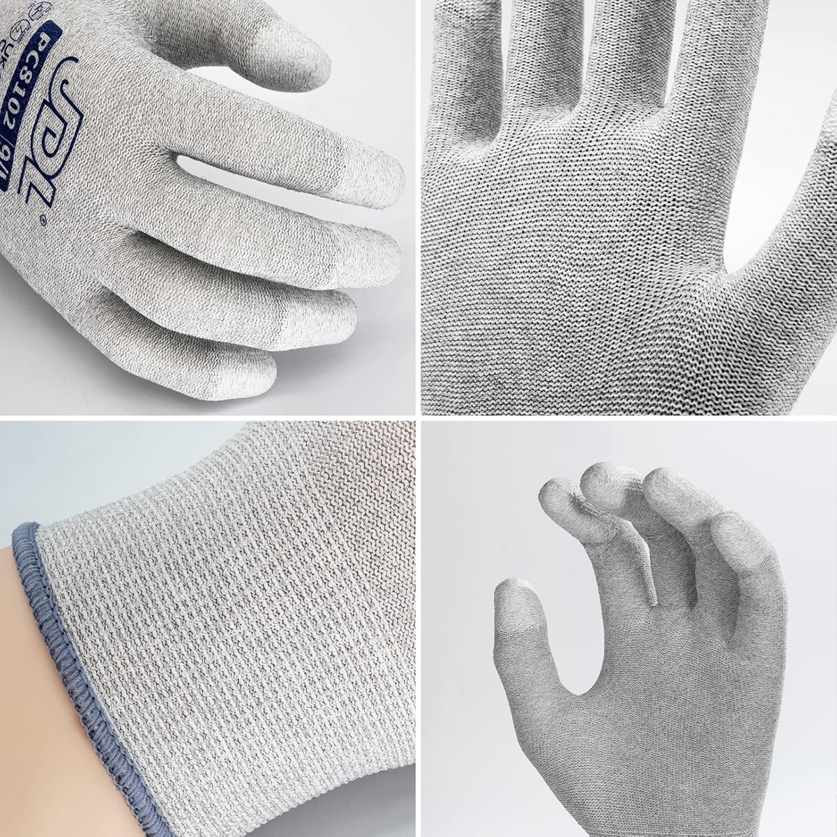 JDL ESD Work Gloves, Anti-Static Gloves for PC Building, 6 pairs, Computer Installation & Repair