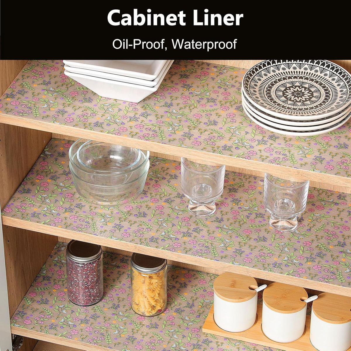 INNOLITES Non-Slip Shelf Liner – Cabinet & Drawer Liner Non-Adhesive – Waterproof Oil-Proof