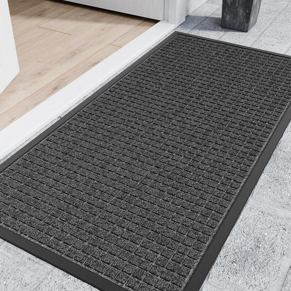 Indoor Outdoor Front Door Mats, 72" x 24" Rubber Backing Non Slip Durable Welcome Floor Mats for