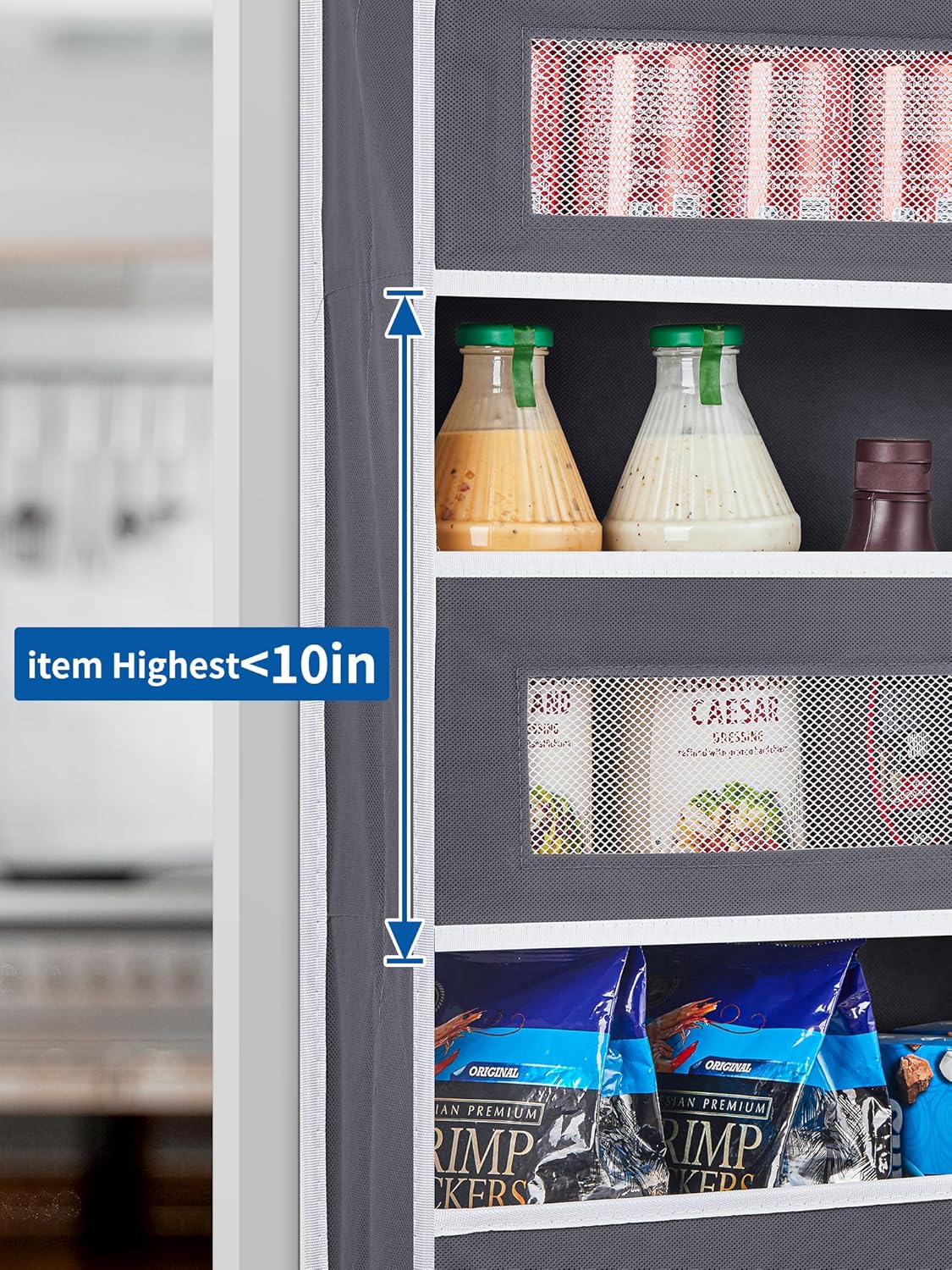 JARLINK Over The Door Organizer, 5 Shelf Door Hanging Organizer with 5 Large Pockets, 44 lbs Weight