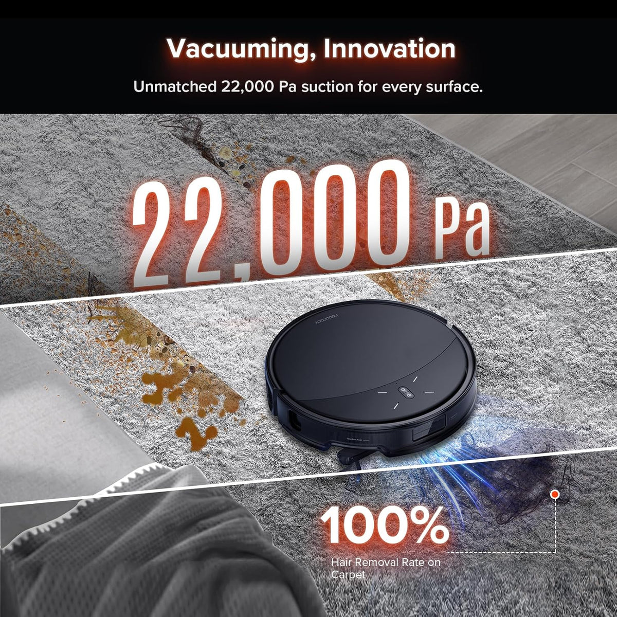 roborock Saros 10R Robot Vacuum and Mop, 22,000 Pa Suction, Zero-Tangling, 3.14’’ Ultra Slim