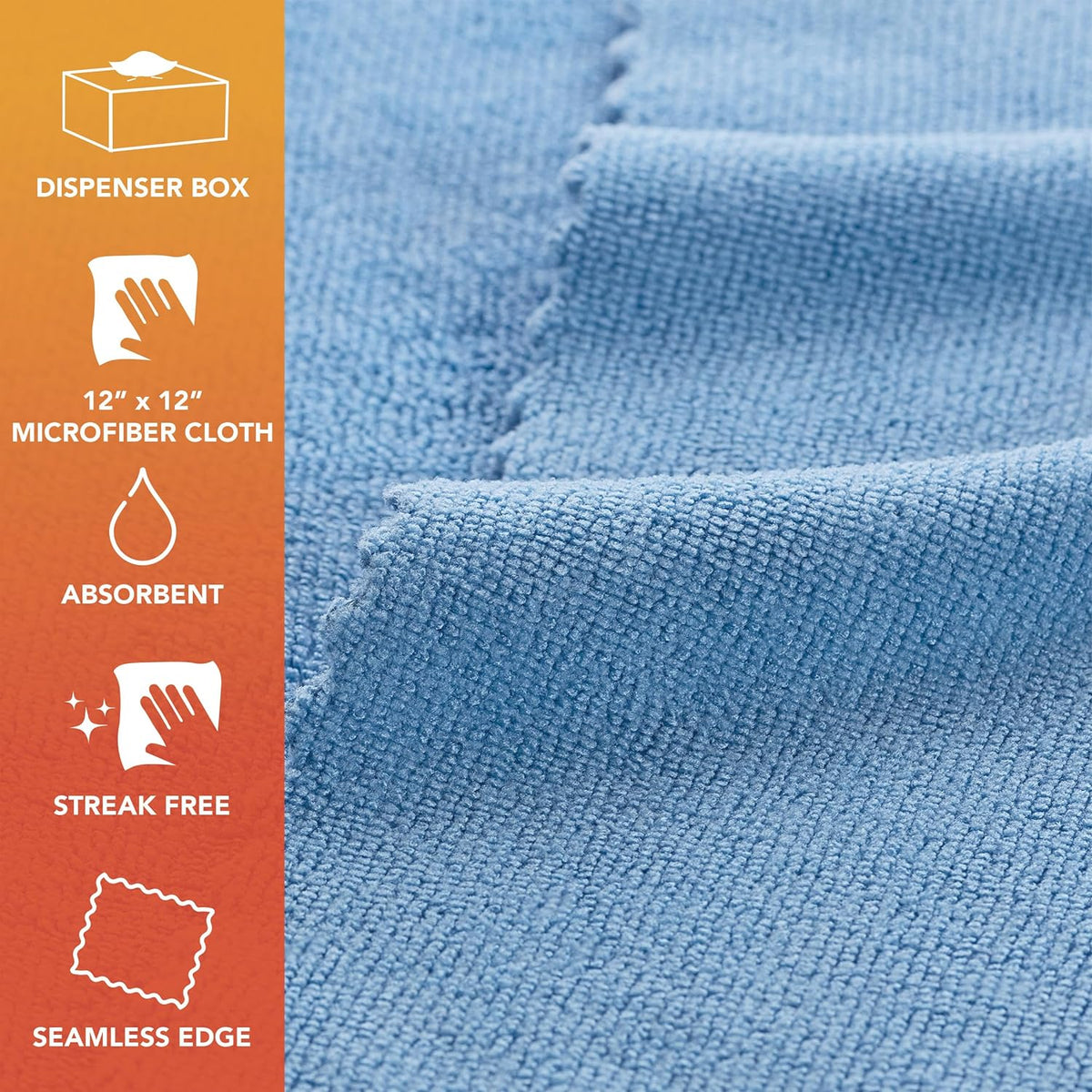 Arkwright Smart Rags in Box - (Pack of 50) Lint Free Microfiber Cleaning Cloth, Scratch &