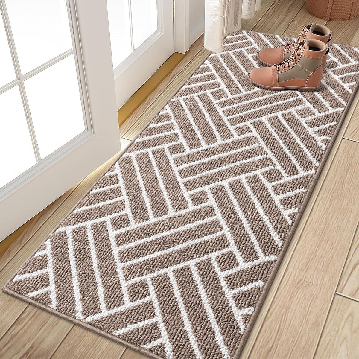 OLANLY Runner Indoor Door Mat, 47x23 Inch, Dirt Resistant and Absorbent, Non-Slip Rubber Backing