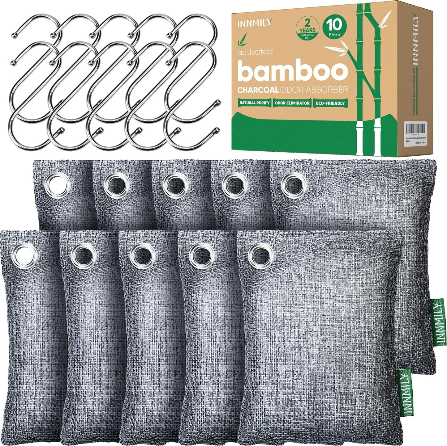 Activated Charcoal Odor Absorber, Odor Eliminator for Strong Odor,Bamboo Charcoal Air Purifying