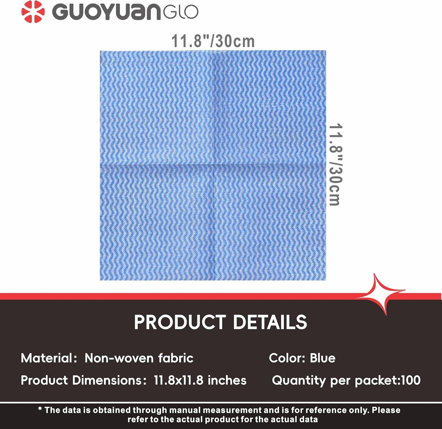 Disposable Cleaning Cloths Reusable Dsih Cloths for Kitchen Disposable Dish Rag Dry Fast 11.8x11.8