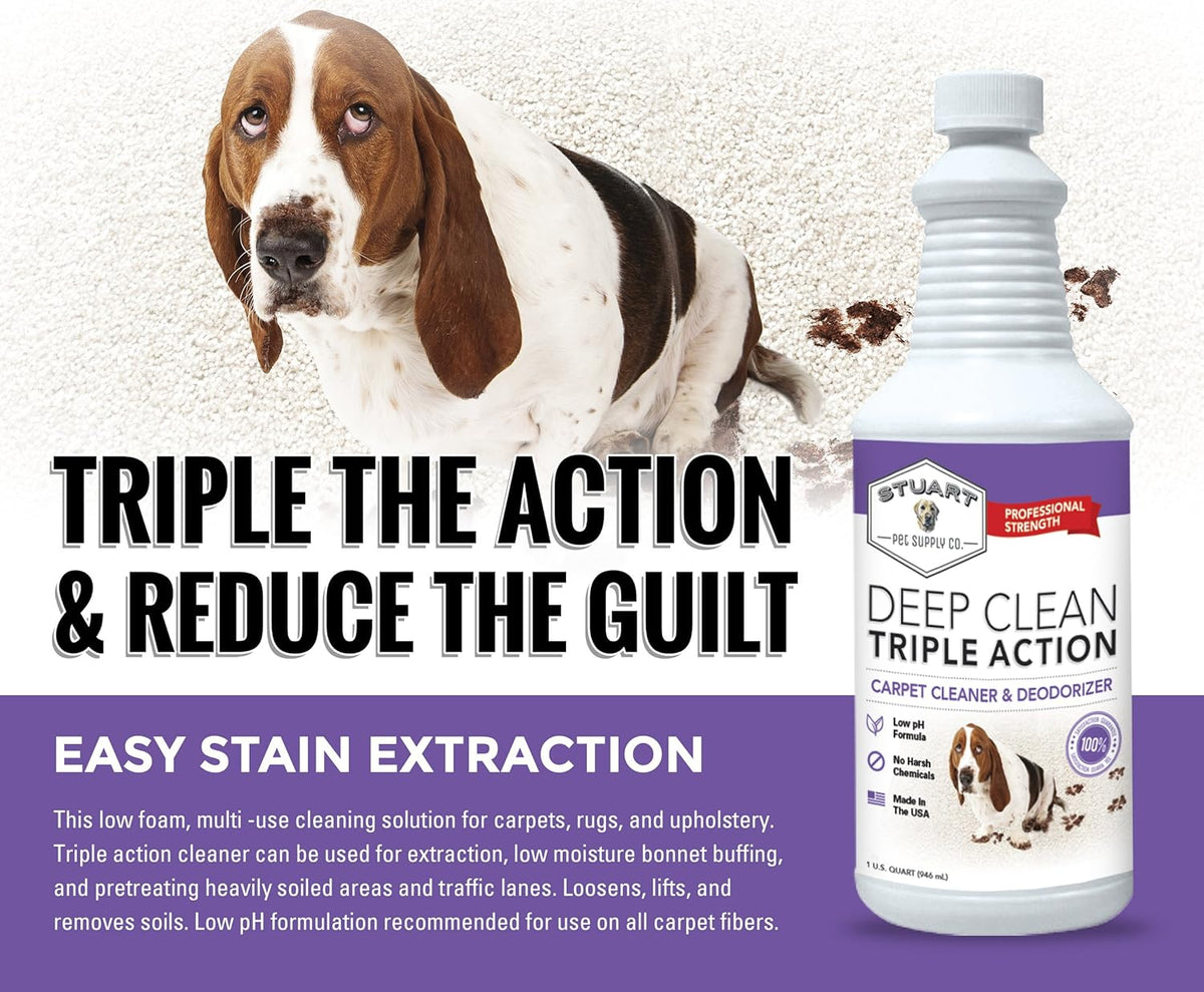 Professional Strength Deep Clean (Gal.) 3X Carpet Cleaner Solution & Deodorizer, Concentrated