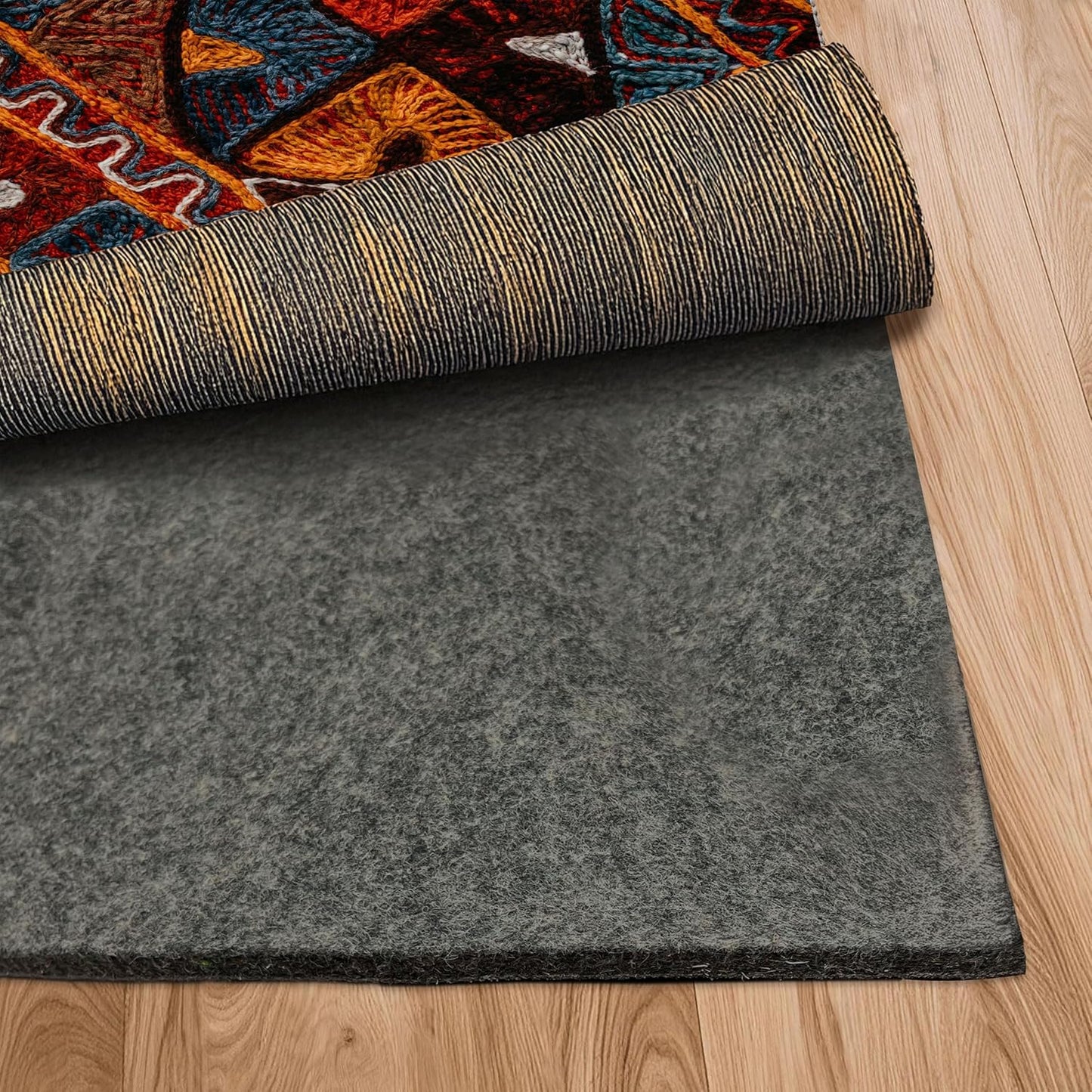 Nevlers 5'x7' Felt TPO Non Slip Rug Pad | 1/4" Thick Rug Cushion | Anti Slip Grips for Hardwood