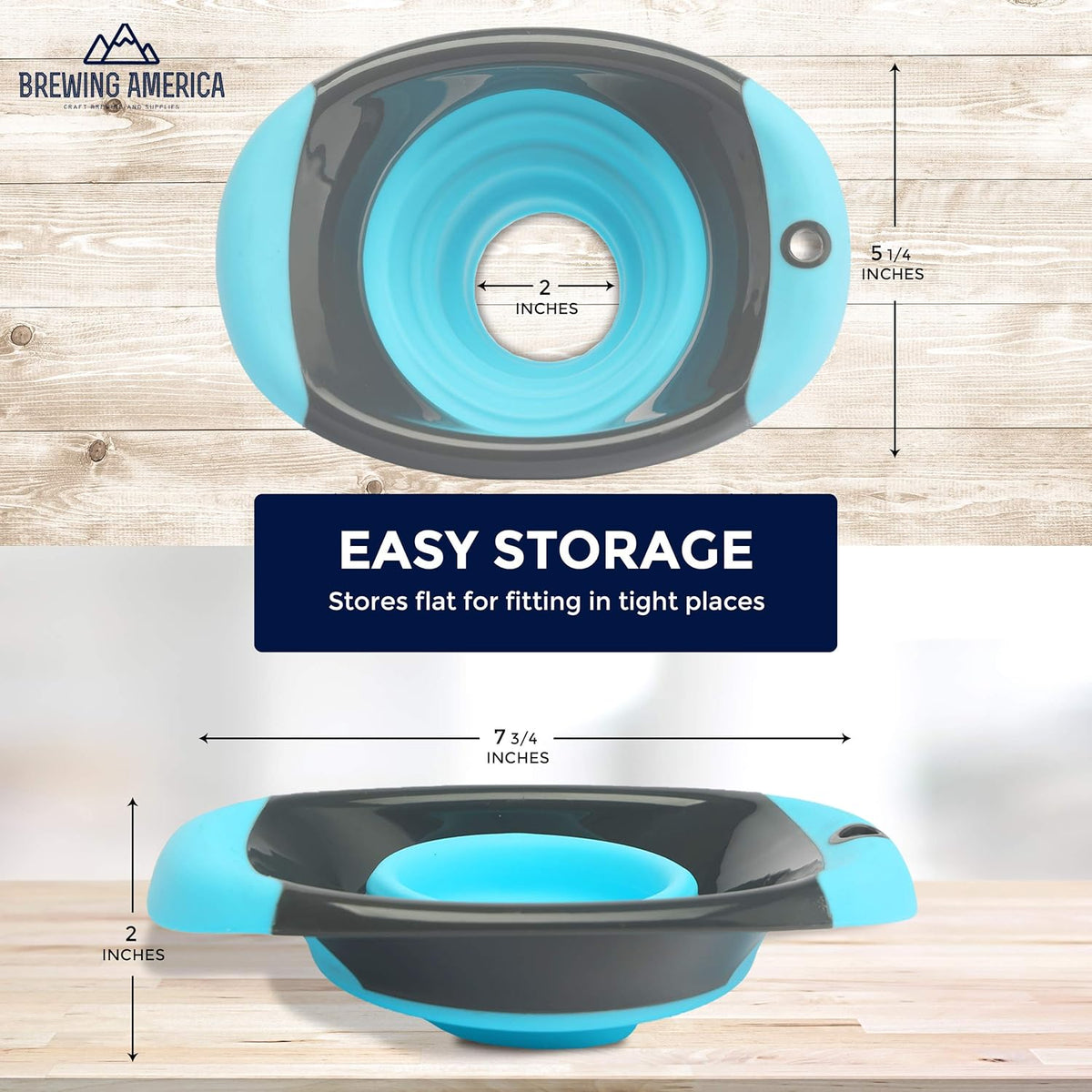 Kitchen Canning Funnel – Collapsible Silicone Food Funnel for Wide Mouth and Regular Mason Jars