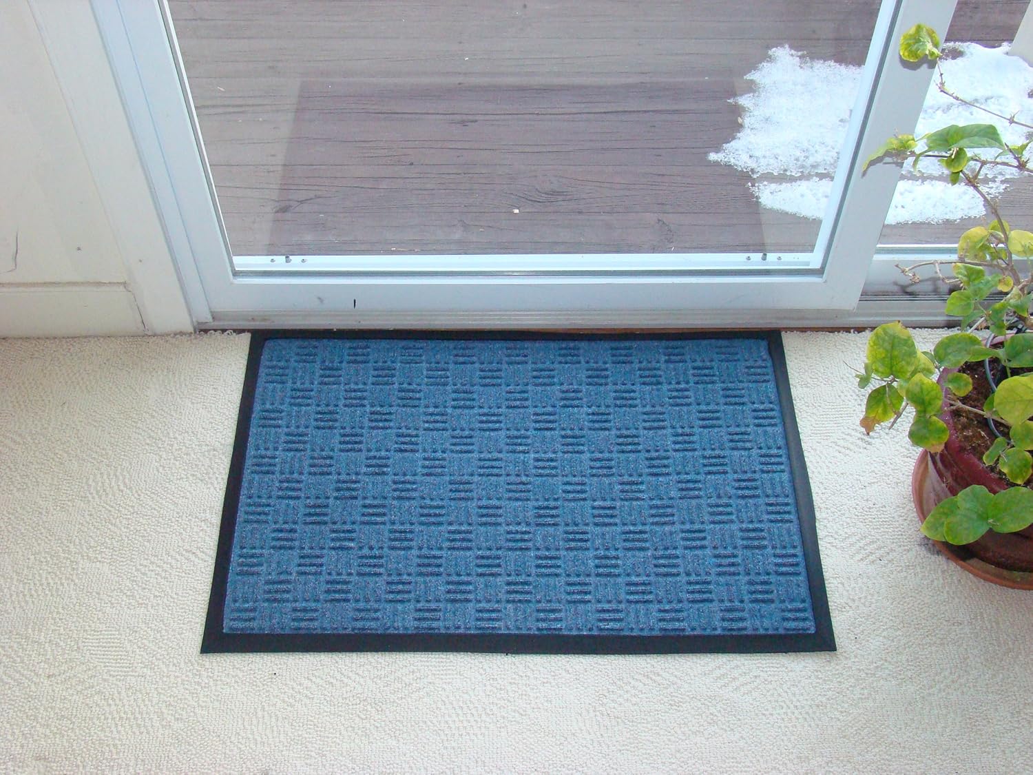 Kempf Water Retainer Entrance Mat, Indoor Outdoor Rubber Rug, Moisture Trapping, Absorbent Mat, 2