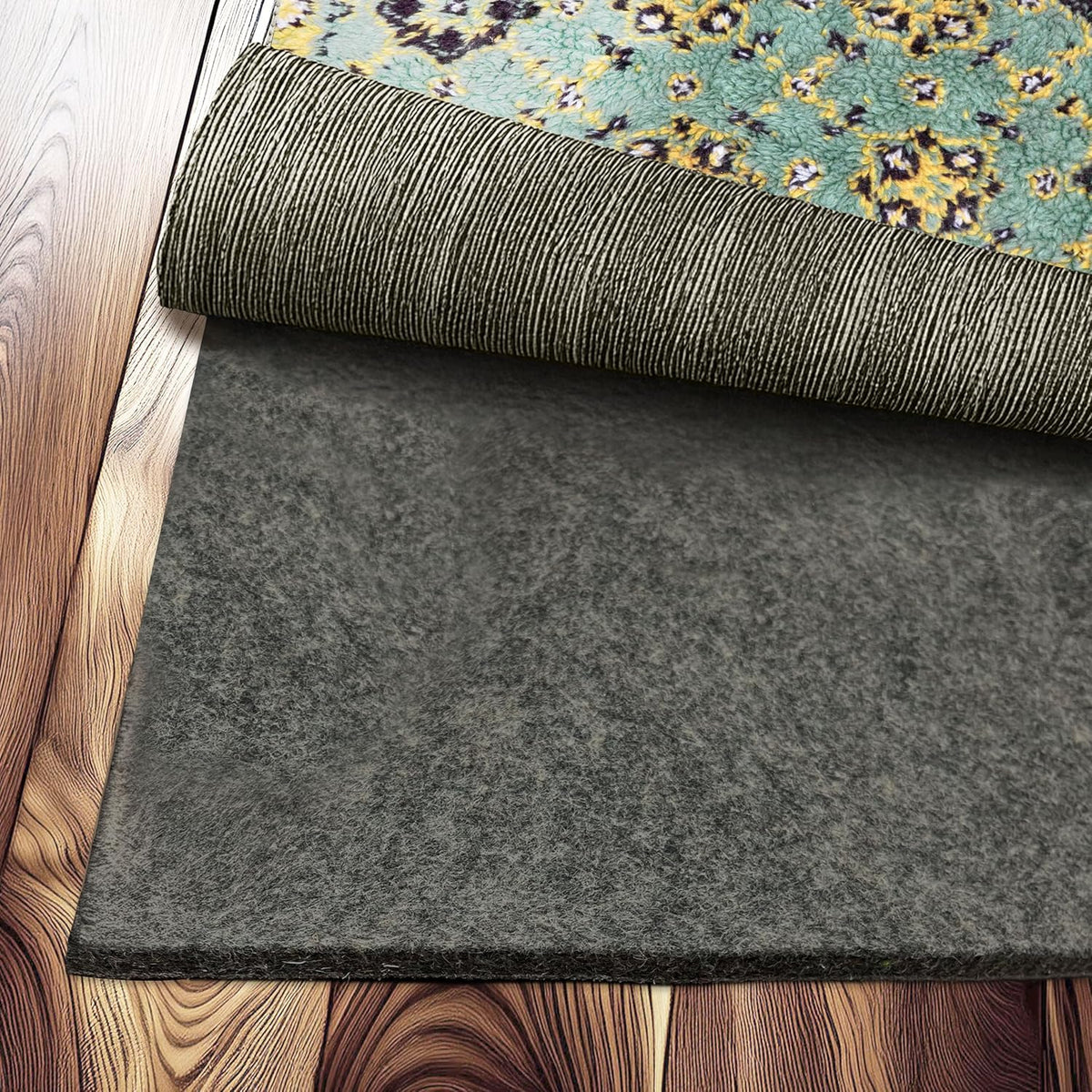 Nevlers 4'x6' Felt TPO Non Slip Rug Pad | 1/4" Thick Anti Slip Rug Grips | Carpet Pads Non Slip