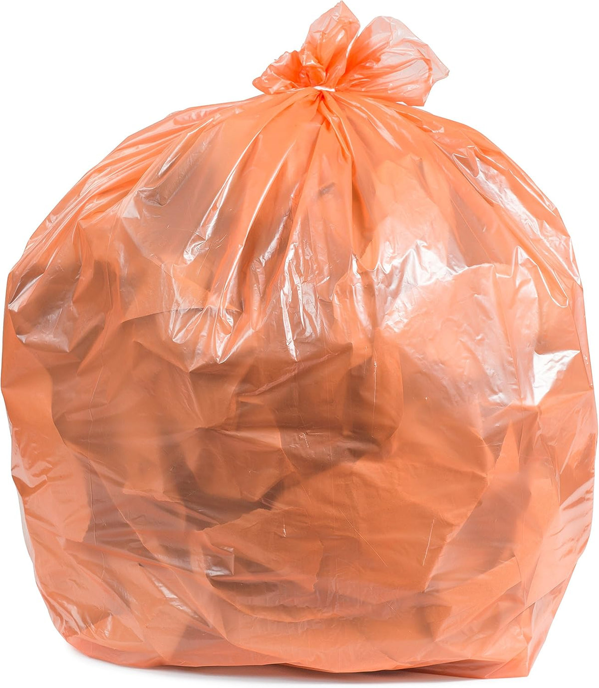 Plasticplace 32-33 Gallon Trash Bags │ 1.5 Mil │ Orange Garbage Can Liners │ 33’” x 39” (100 Count)