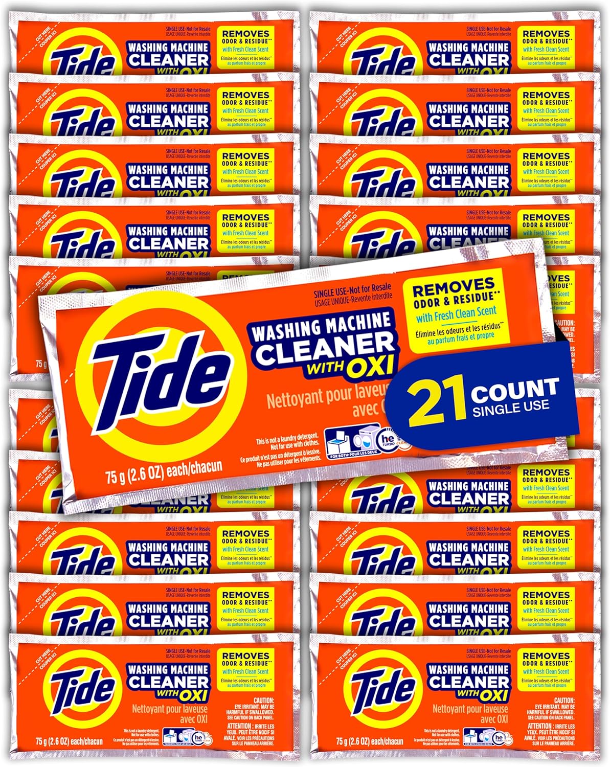 Washing Machine Cleaner by Tide, Washer Machine Cleaner with Oxi for Front and Top Loader Washer