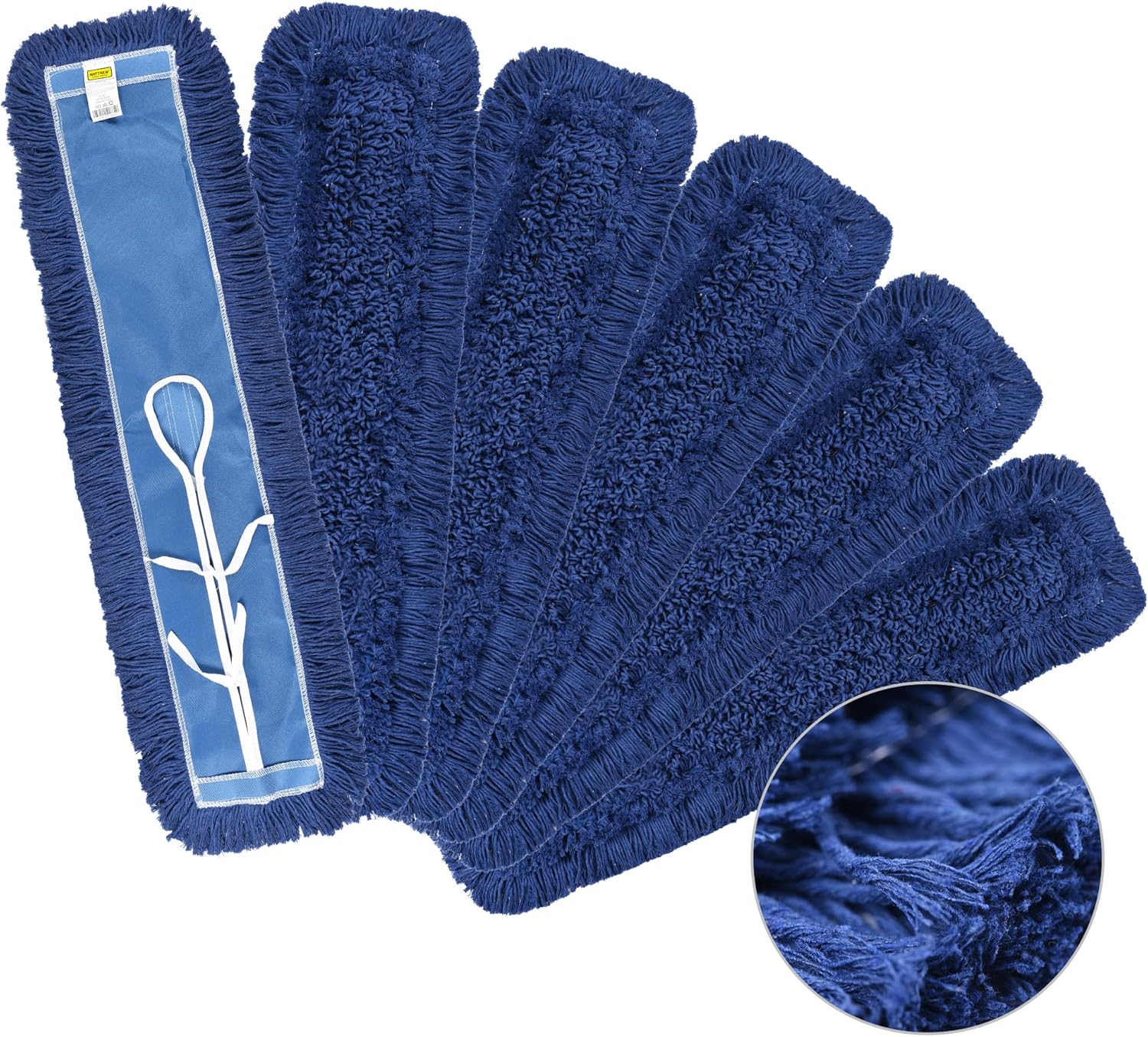 Matthew Cleaning 24'' Industrial Strength Cotton Dust Mop Refill Washable Replacement Heads for