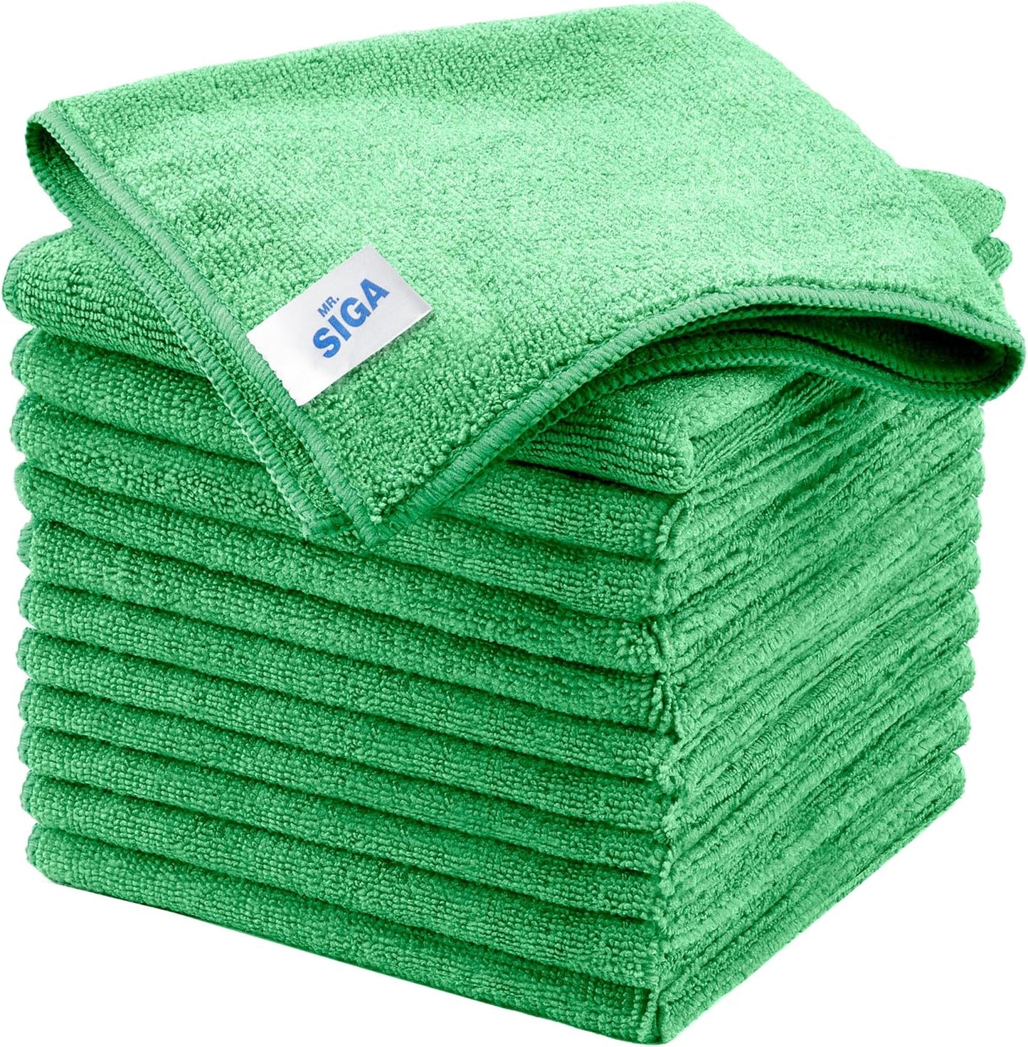 MR.SIGA Microfiber Cleaning Cloths, All-Purpose Microfiber Towels, Streak Free Cleaning Rags, Pack