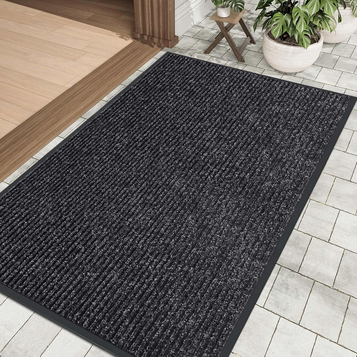 Front Door Mat Indoor Outdoor Entrance, 36" x 120" Dirt Resistant and Absorbent Door Mat, TPR
