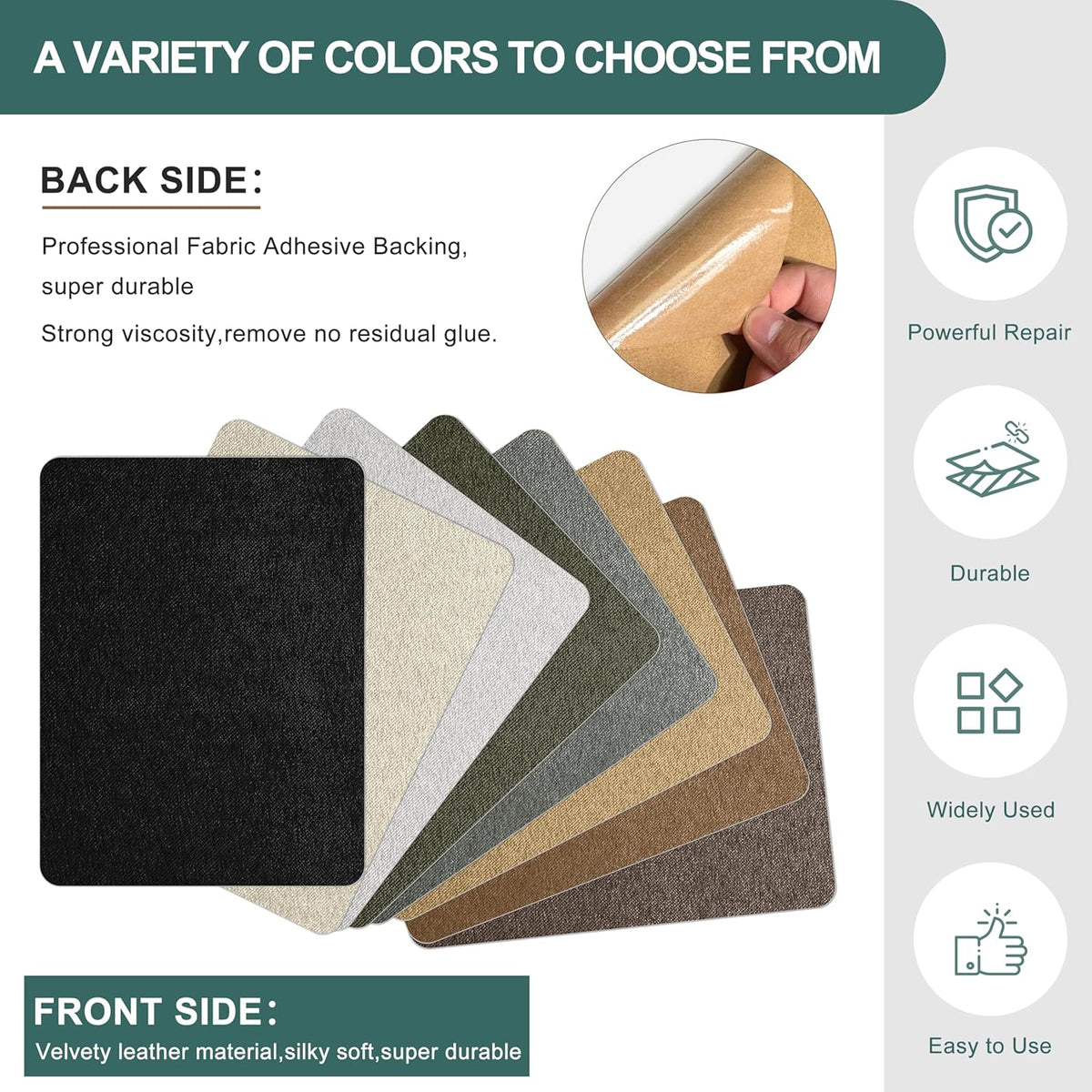 Azobur Couch Patch Repair Fabric,Microfiber Fabric, Self-Adhesive, for Sofa Repair and Upholstery