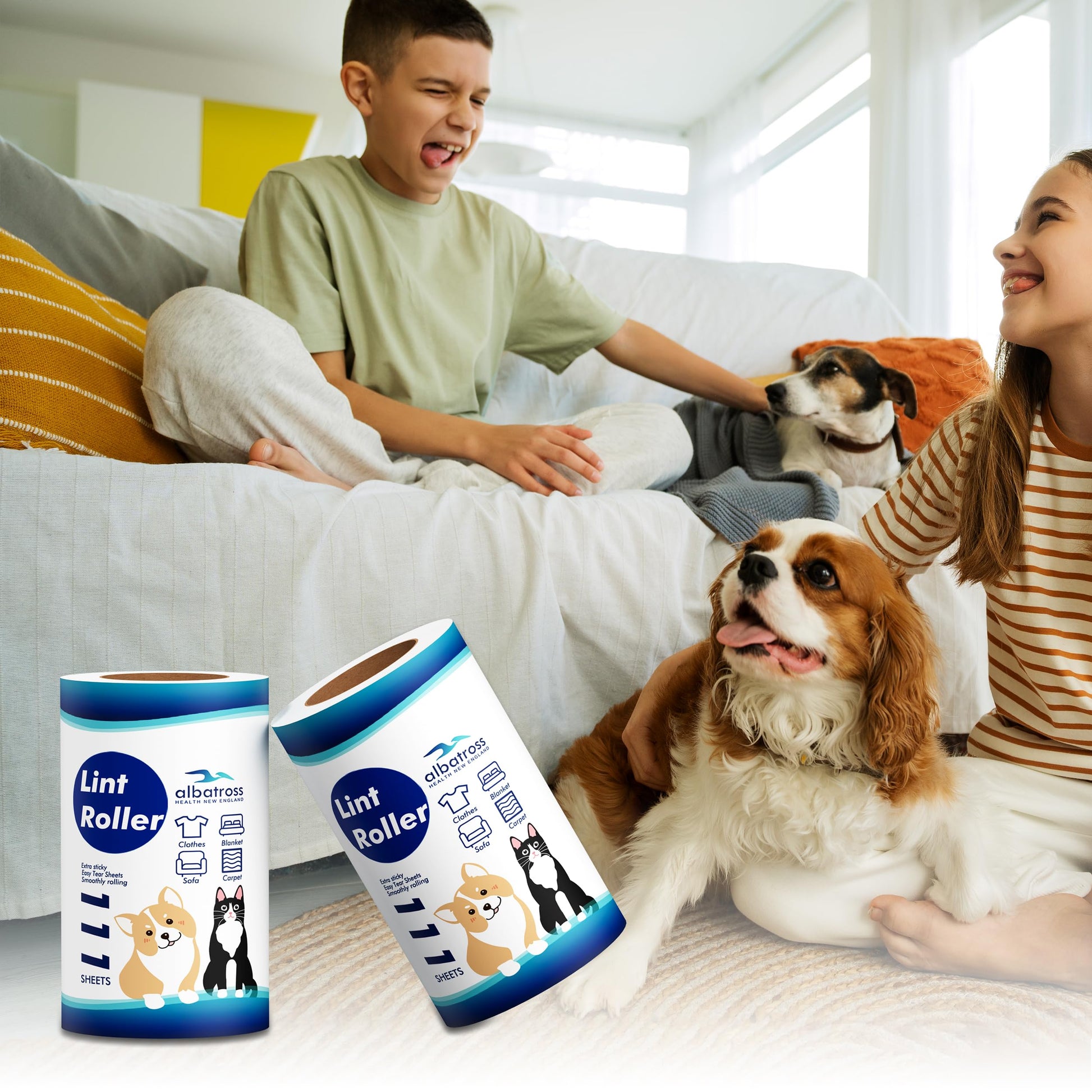 Extra Sticky Lint Roller Refills Only, Mega Value Set 999 Sheets for Pet Hair Removal, Dog and Cat