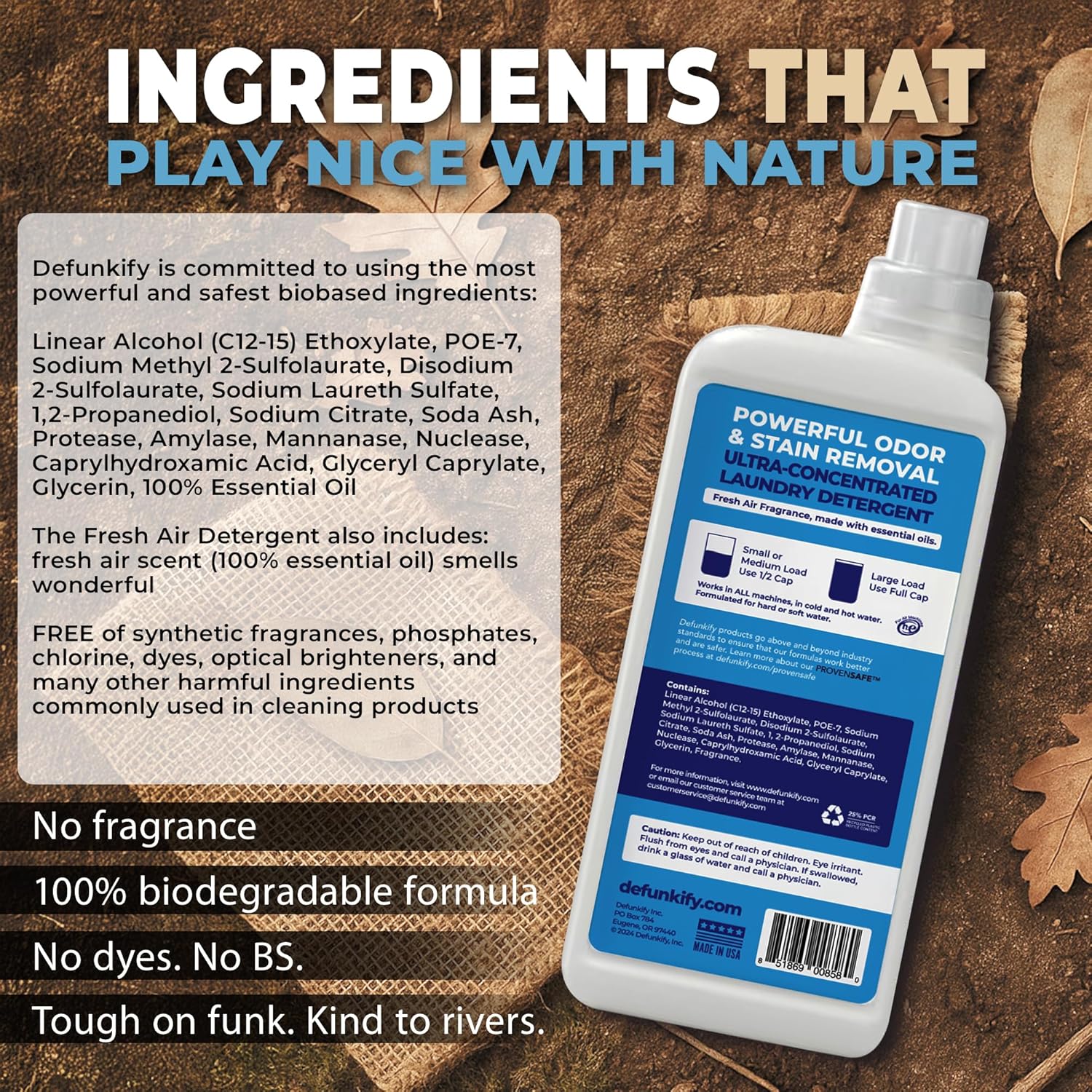 Laundry Detergent 62 Load/37.7 FlOz (2-Pack). 'Fresh Air' Liquid Laundry Detergent for Sensitive