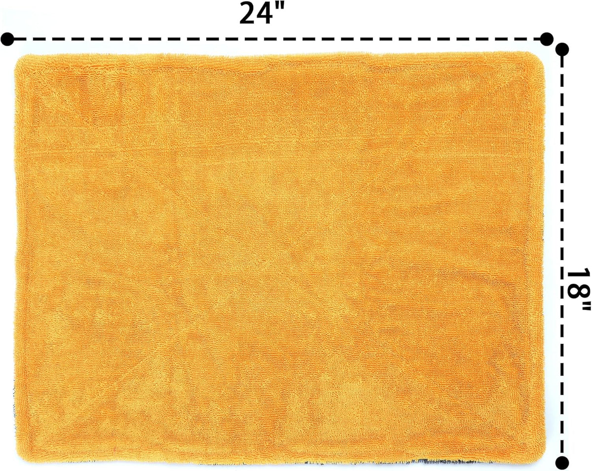 Greenfound Microfiber Towel for Cars, 1000GSM Car Drying Towel, Double Twist Pile & Edgeless