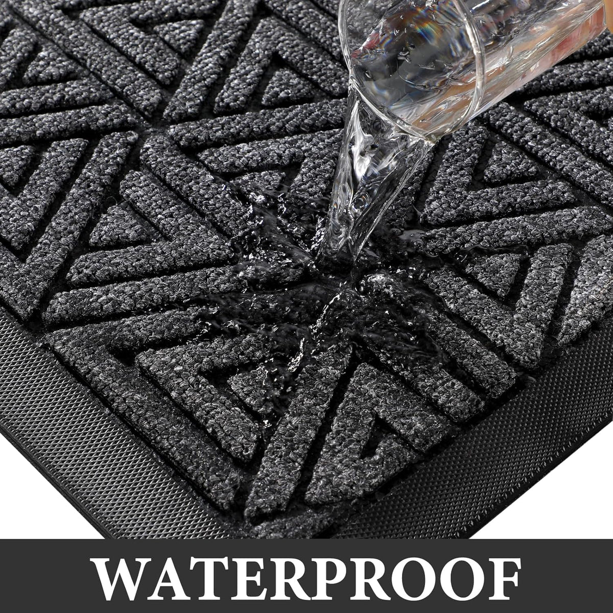 Yimobra Large Door Mat 36x24, All-Weather Waterproof Non-Slip Welcome Matt Outdoor, Heavy Duty Non