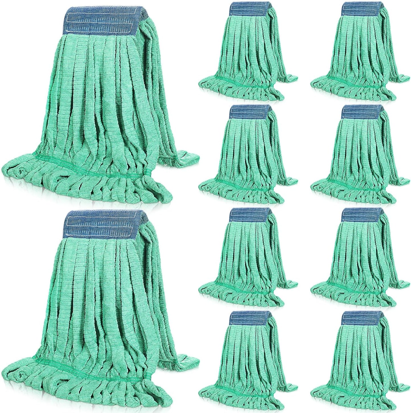 Lallisa 10 Pcs Commercial Mop Head Replacement Tube Microfiber Mop Heads for Floor Cleaning