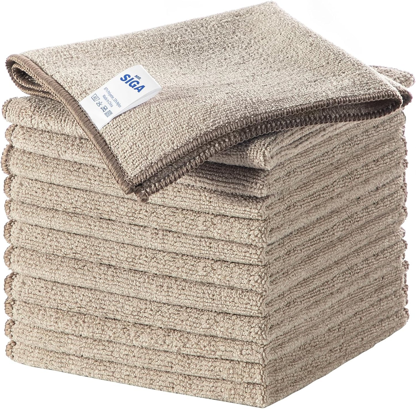 MR.SIGA Microfiber Cleaning Cloths, All-Purpose Surface Microfiber Towels, Streak Free Cleaning