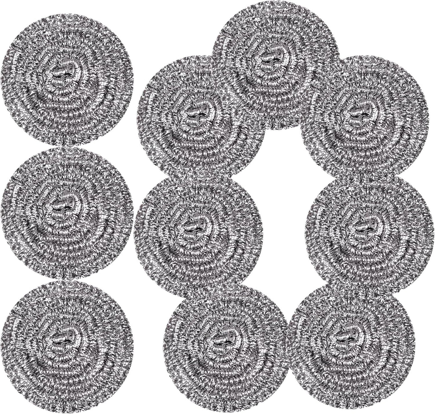 Stainless Steel Scrubber Scrubbing Scouring Pad Sponges Clean Pot Pan and Steel Wool for Kitchen