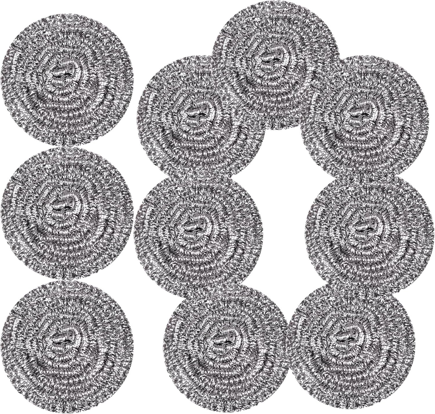 Stainless Steel Scrubber Scrubbing Scouring Pad Sponges Clean Pot Pan and Steel Wool for Kitchen
