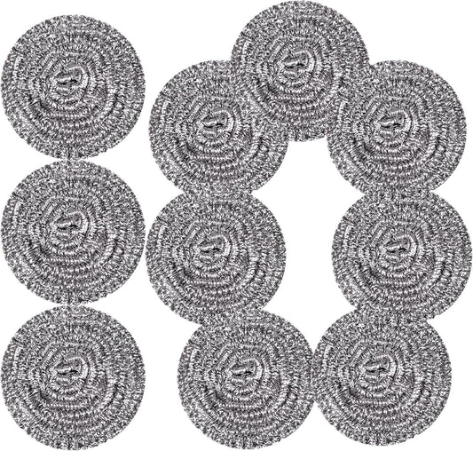 Stainless Steel Scrubber Scrubbing Scouring Pad Sponges Clean Pot Pan and Steel Wool for Kitchen