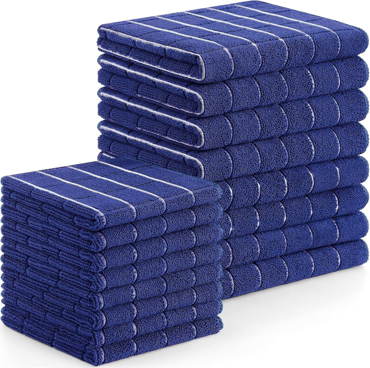 Homaxy Microfiber Kitchen Towels and Dishcloths Set, 16 Pack Soft and Absorbent Dish Hand Towels