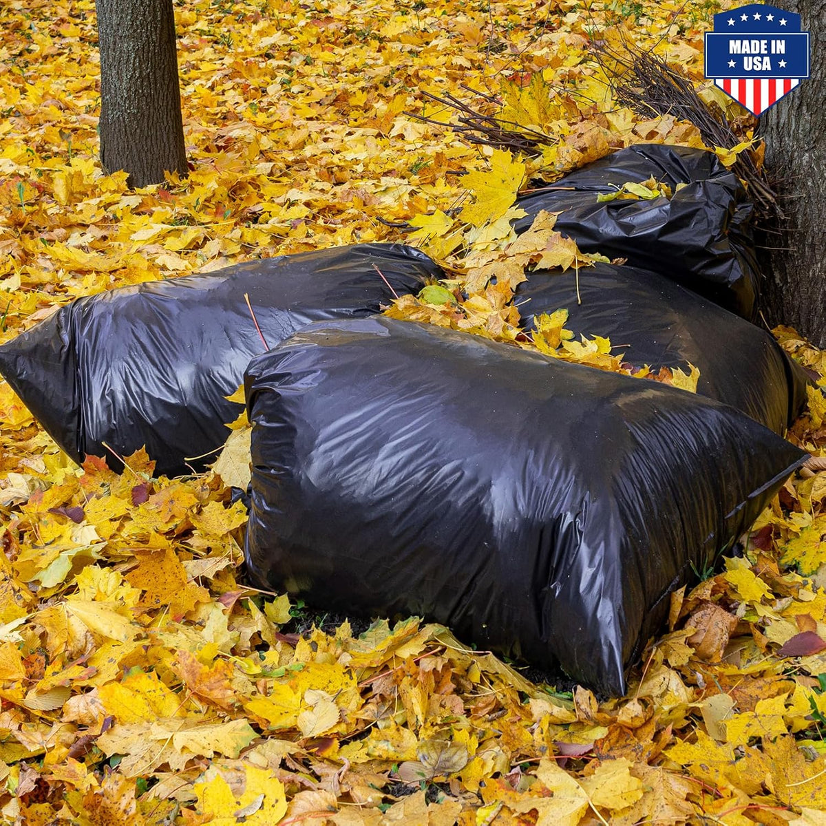 Fuxury 55-60 Gallon Trash Bags Heavy Duty, 150 Count Garbage Bags, 38 x 58" Extra Large Black Trash
