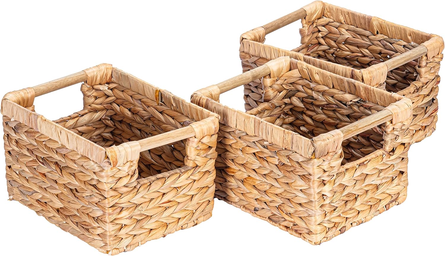 Small Wicker Baskets for Organizing Bathroom, Hyacinth Baskets for Storage, Wicker Storage Basket