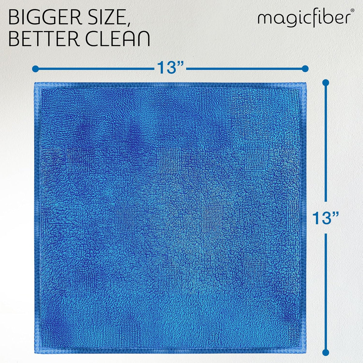 MagicFiber Microfiber Cleaning Cloth - 12 Pack, Large 13" x13” Highly Absorbent Streak-Free Micro