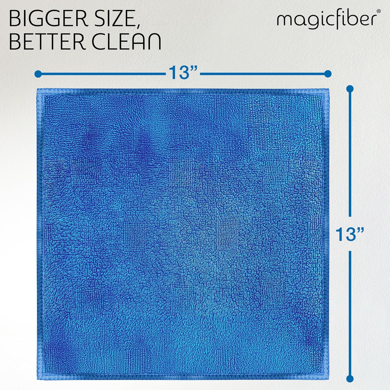 MagicFiber Microfiber Cleaning Cloth - 12 Pack, Large 13" x13” Highly Absorbent Streak-Free Micro