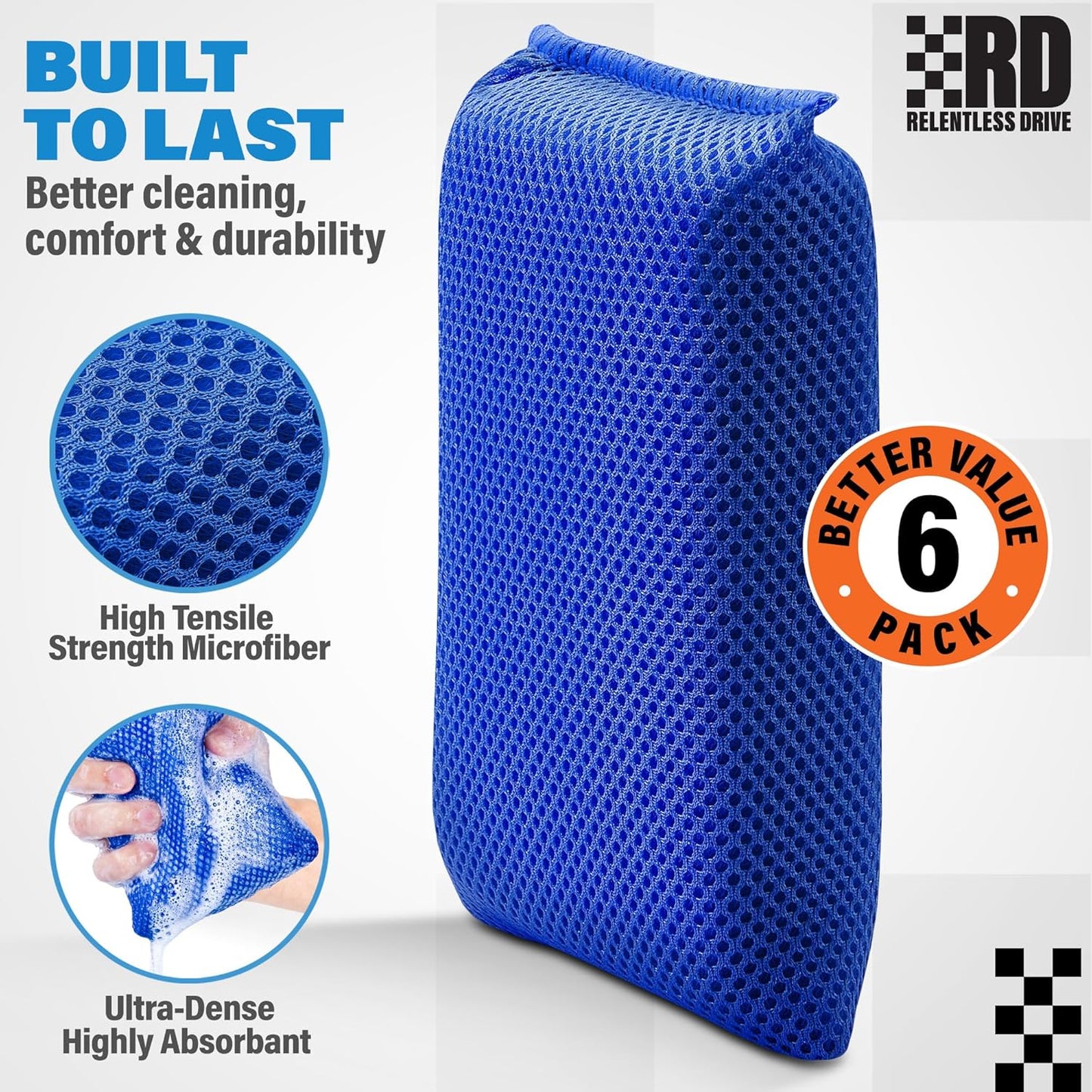 Bug Remover Car Wash Sponge (6 Pack) Bug and Tar Remover for Cars Exterior – view 4