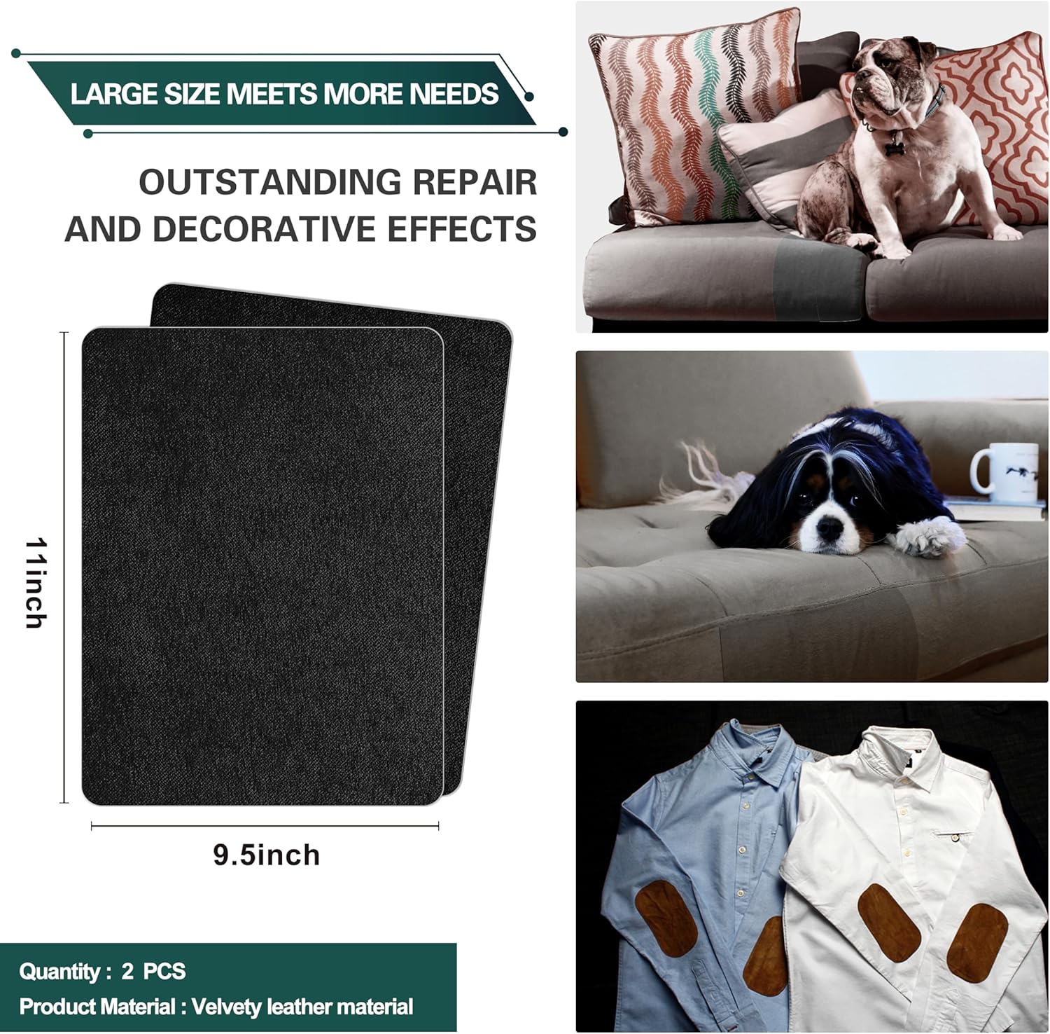 Azobur Couch Patch Repair Fabric,Microfiber Fabric, Self-Adhesive, for Sofa Repair and Upholstery