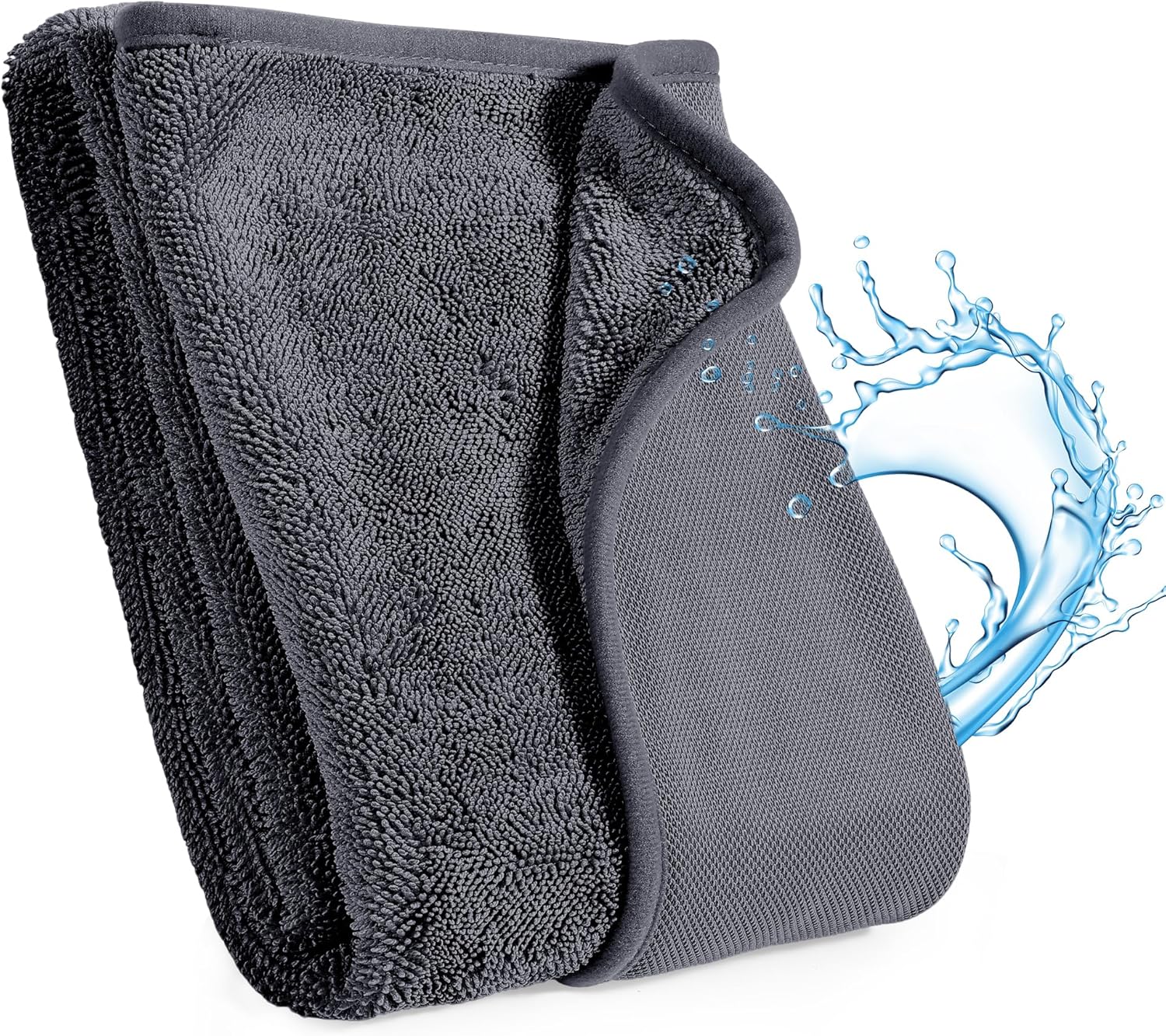 JOYMOOP Microfiber Towels for Cars, 63" x 29.5" Car Drying Towel, Dark Gray Reusable Car Towel
