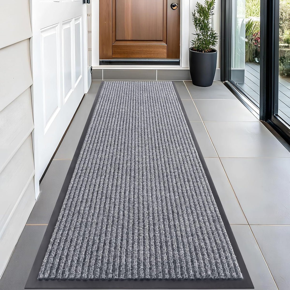 OLANLY Front Door Mat Indoor Outdoor Entrance, Waterproof Heavy Duty Doormat, Fade Resistant, Low