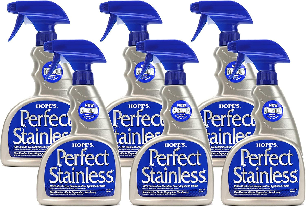 HOPE'S Perfect Stainless Steel Cleaner Streak-Free Self-Polishing Formula, Blocks Fingerprints