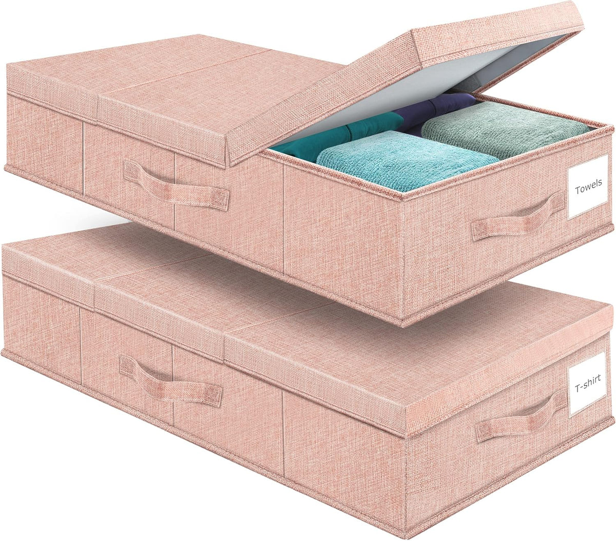 Underbed Storage Containers Bin with Lids, Large Under Bed Storage Organizer Box with Handle