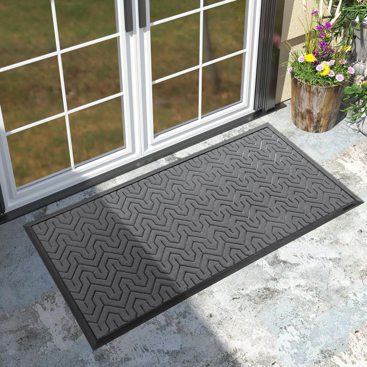 Yimobra Large Door Mat Outside Entrance 47x24, Waterproof Heavy Duty Outdoor Mats for Front Door
